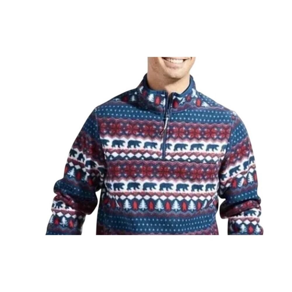Chubbies The Bearly Wild 1/4 Zip Fleece Pullover Sweatshirt Mens Small